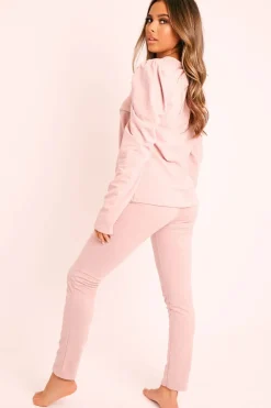 Rebellious Fashion Pink Puff Sleeve T-shirt Co-ord - Paula