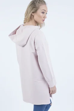 Rebellious Fashion Pink Wrap Around Oversized Hoodie - Yasmin
