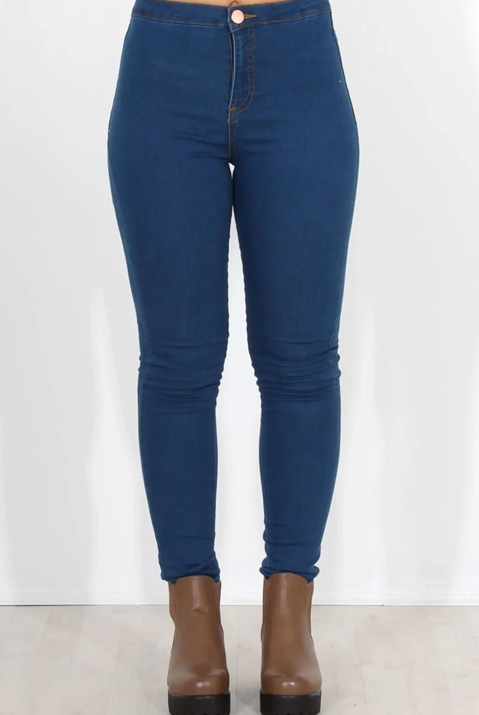 Rebellious Fashion Quinn Blue High Waisted Jeans