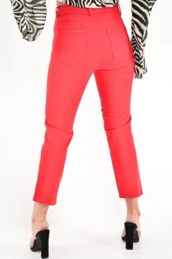 Rebellious Fashion Red High Waist Mom Jeans - Harriett