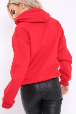 Rebellious Fashion Red Loyalty Tiger Slogan Sweatshirt - Tiffanie