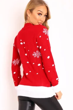 Rebellious Fashion Red Rudolph Merry Christmas Jumper - Kimmie