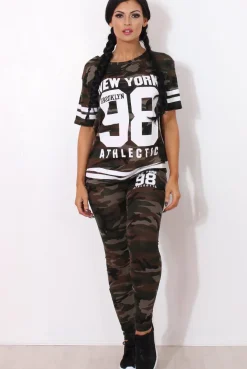 Rebellious Fashion Rien Dark Camouflage Two Piece Set