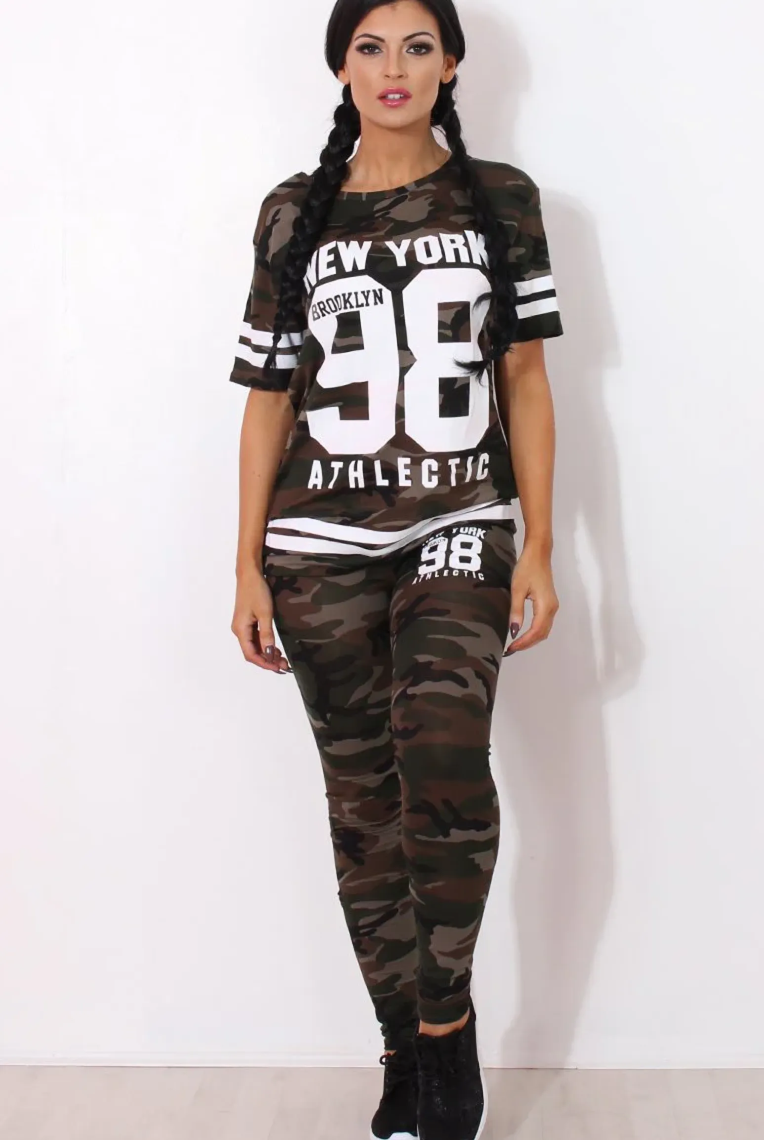 Rebellious Fashion Rien Dark Camouflage Two Piece Set