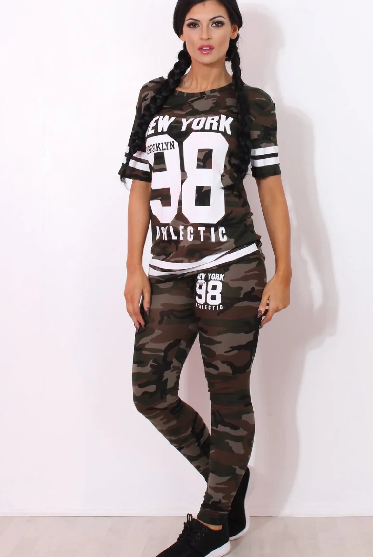 Rebellious Fashion Rien Dark Camouflage Two Piece Set