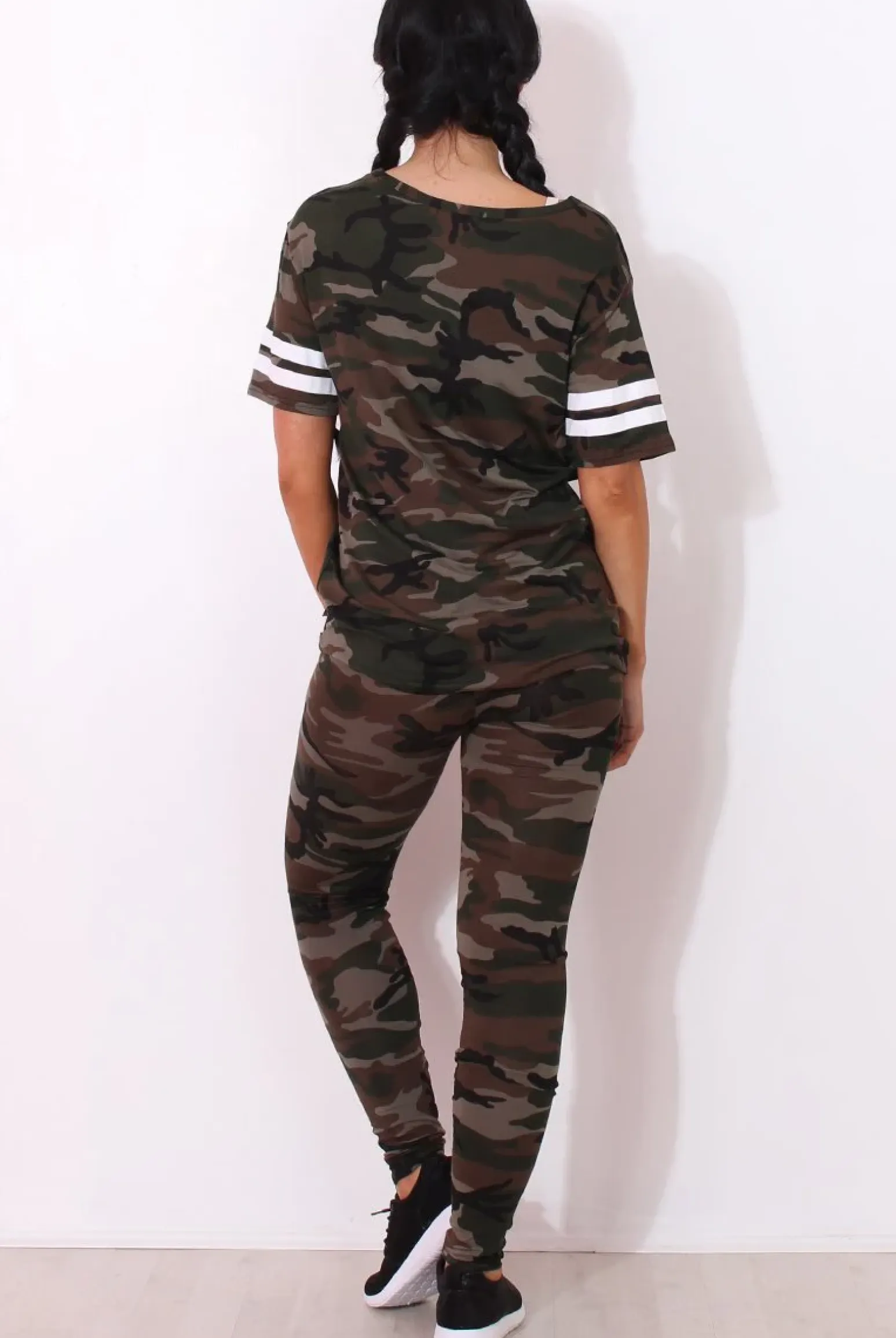 Rebellious Fashion Rien Dark Camouflage Two Piece Set