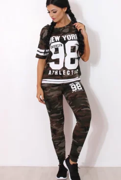 Rebellious Fashion Rien Dark Camouflage Two Piece Set