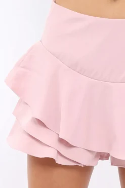 Rebellious Fashion Rose Frill High Waisted Shorts - Claudelle