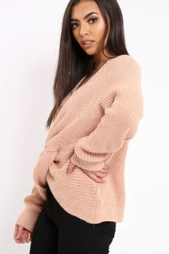 Rebellious Fashion Rose Knot Knit Jumper - Kerri