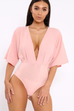 Rebellious Fashion Rose Plunge Bodysuit - Florence