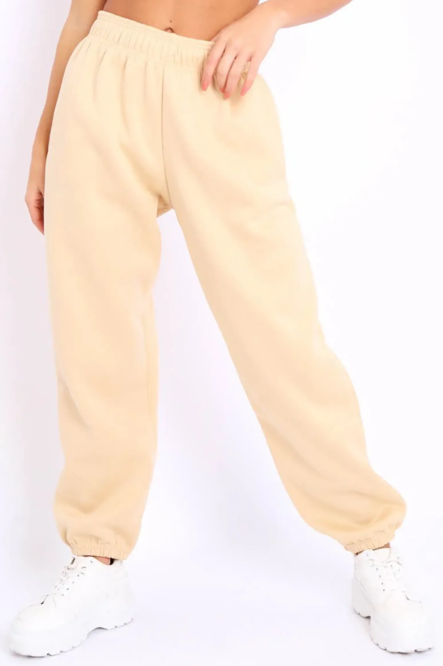 Rebellious Fashion Sand Oversized Joggers - Erica