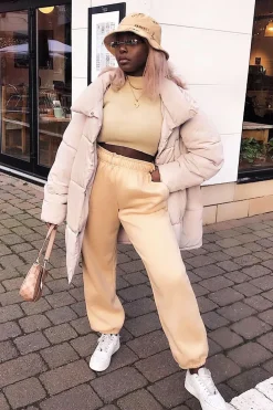 Rebellious Fashion Sand Oversized Joggers - Erica