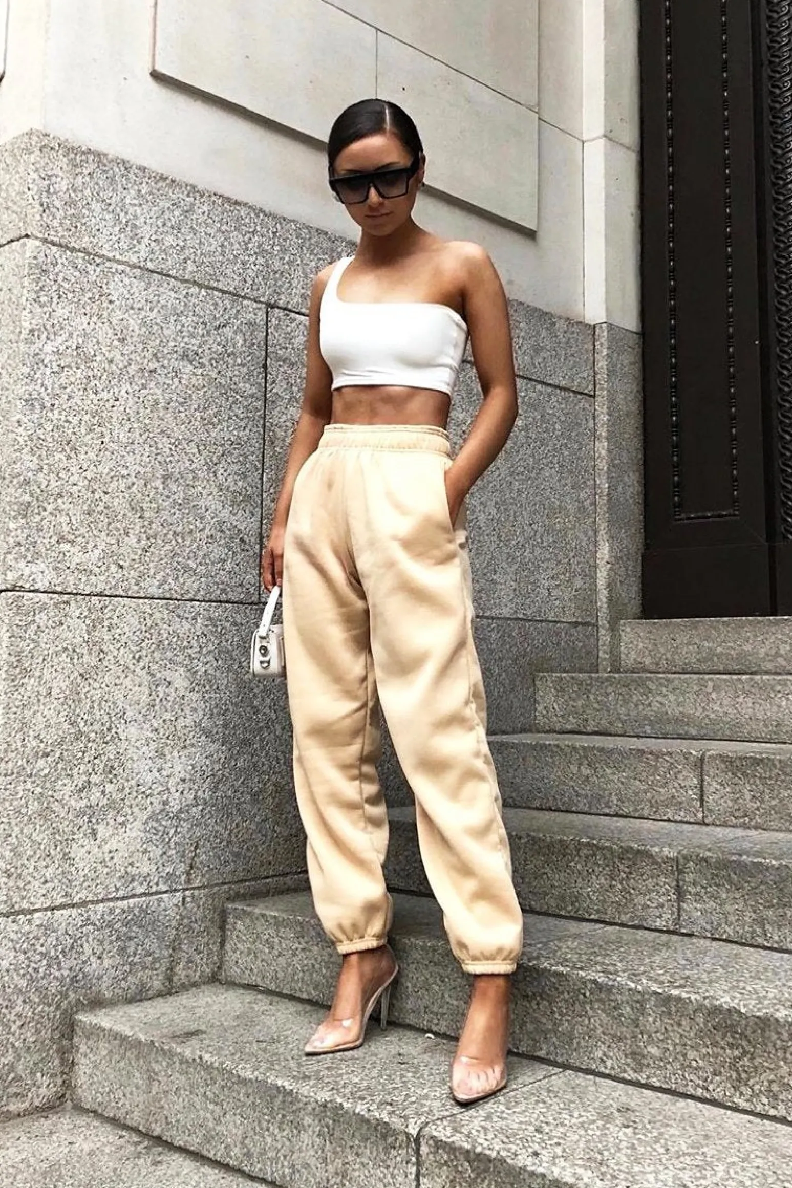 Rebellious Fashion Sand Oversized Joggers - Erica