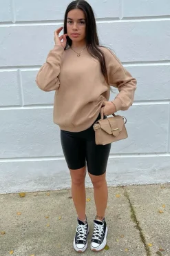 Rebellious Fashion Sand Oversized Sweatshirt - Tesse