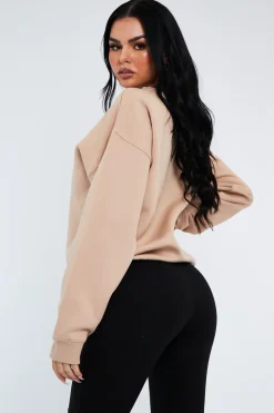 Rebellious Fashion Sand Oversized Sweatshirt - Tesse