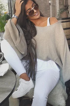 Rebellious Fashion Stone Cropped Batwing Jumper - Carmin