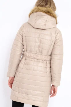 Rebellious Fashion Stone Longline Puffer Jacket - Alexandra