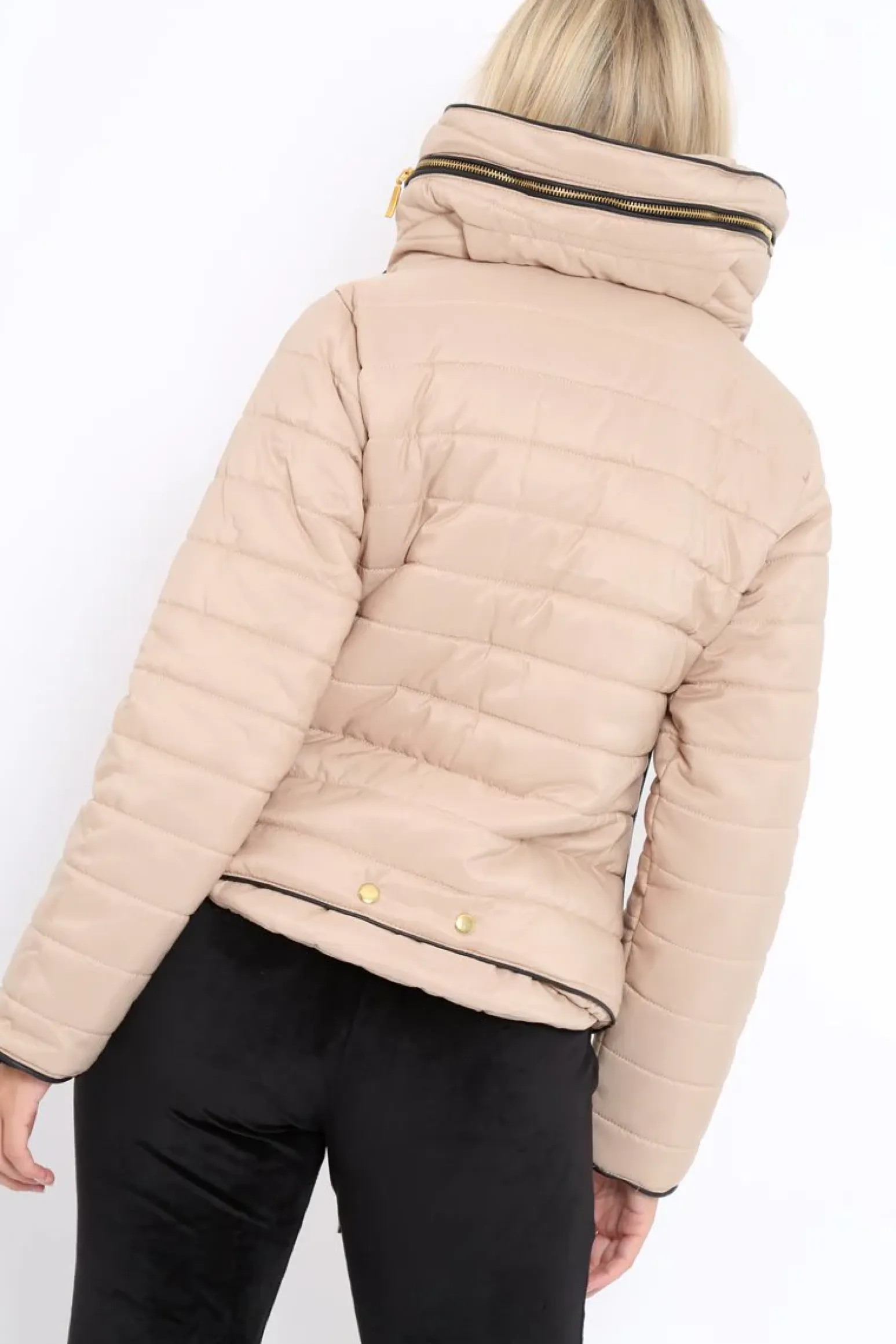 Rebellious Fashion Stone Padded Coat - Zara