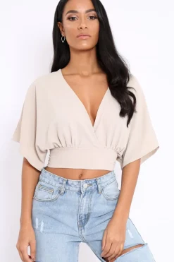 Rebellious Fashion Stone Plunge Crop Top - Suzanne