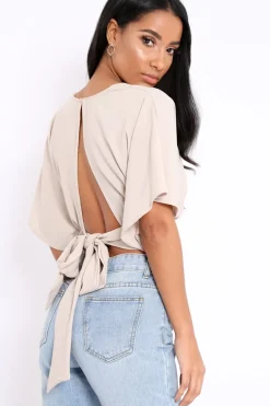 Rebellious Fashion Stone Plunge Crop Top - Suzanne