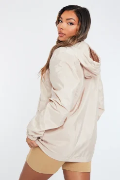 Rebellious Fashion Stone Shell Zip Up Windbreaker - Ginnie