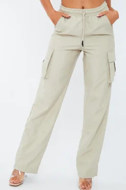 Rebellious Fashion Stone Straight Leg Cargo Trousers - Aida