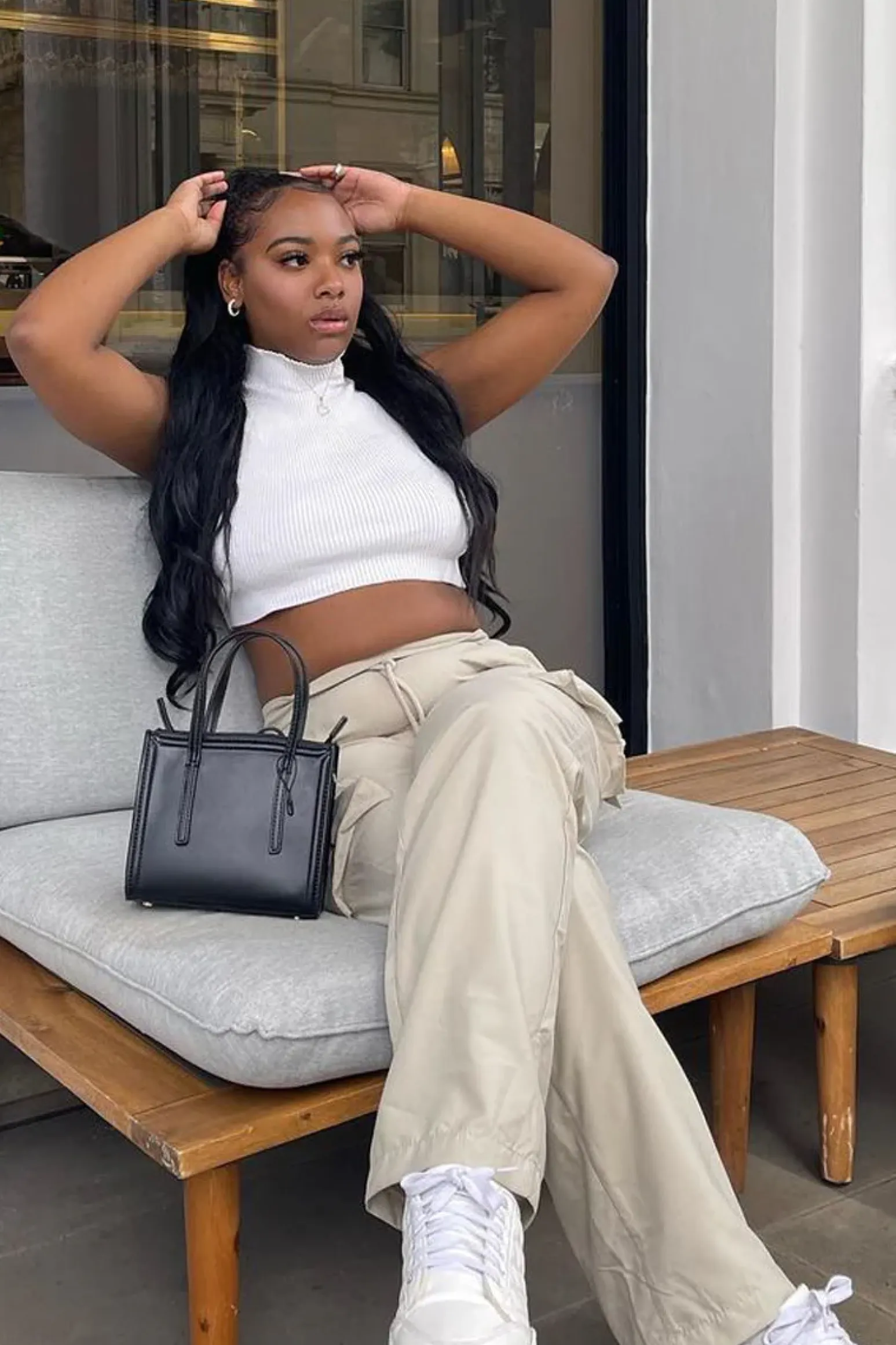 Rebellious Fashion Stone Straight Leg Cargo Trousers - Aida