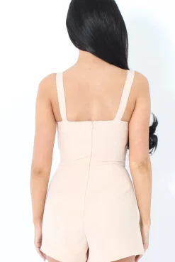Rebellious Fashion Veronica Nude Cut Out Playsuit