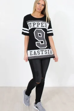Rebellious Fashion Vixon Black Slogan Tshirt