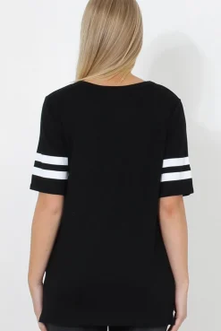 Rebellious Fashion Vixon Black Slogan Tshirt