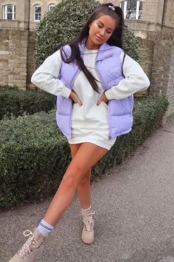 Rebellious Fashion White Front Pocket Sweatshirt Mini Dress - Niamh