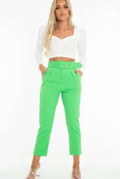 Rebellious Fashion White Crepe Sweetheart Puff Sleeve Crop Top - Porsha