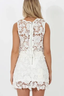 Rebellious Fashion White Crochet Top - Moira