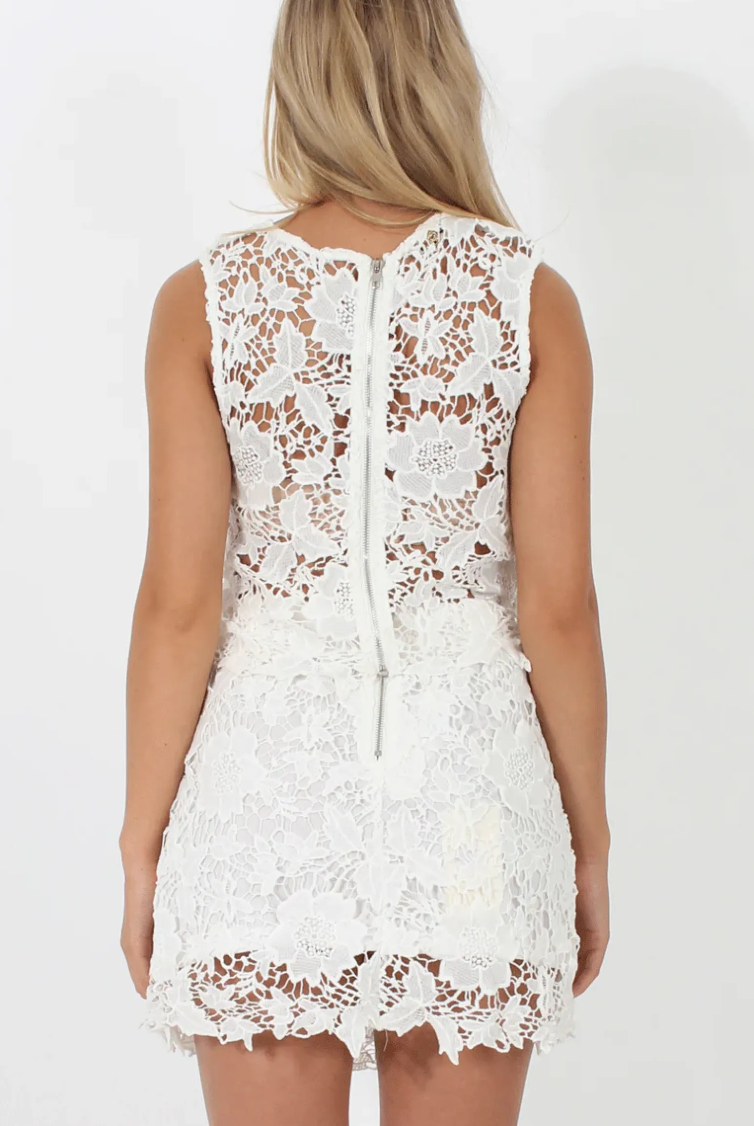 Rebellious Fashion White Crochet Top - Moira
