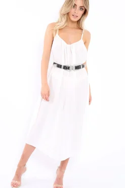Rebellious Fashion White Culotte Jumpsuit - Aj