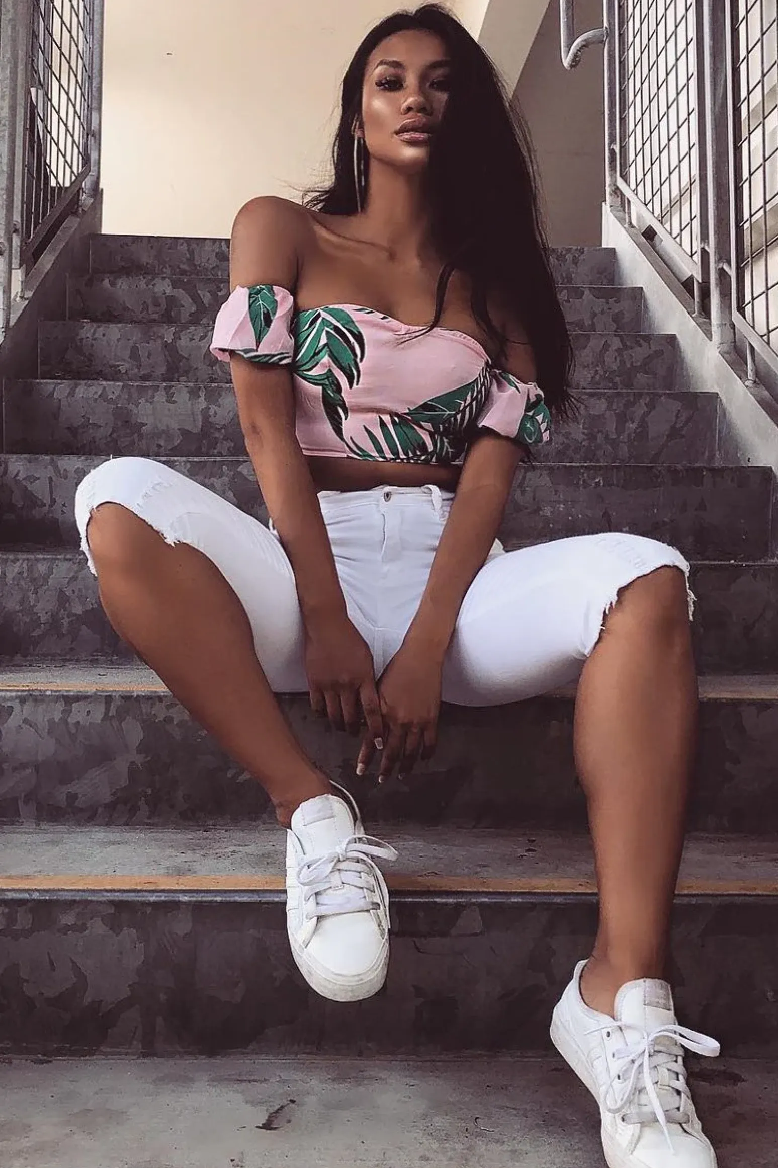 Rebellious Fashion White Denim Cropped Distressed Shorts - Karcyn