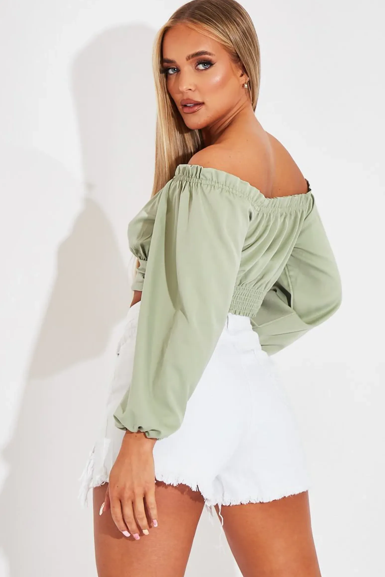 Rebellious Fashion White Denim Extreme Rip Front Shorts - Aarya