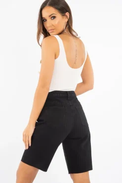 Rebellious Fashion White Detail Tie Extreme Cropped Top - Trista