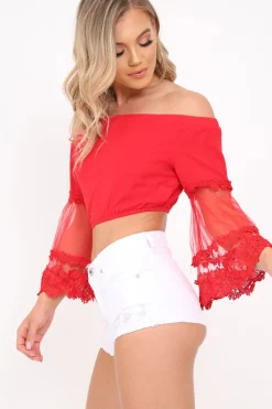 Rebellious Fashion White Distressed Denim Hot Pants - Karry