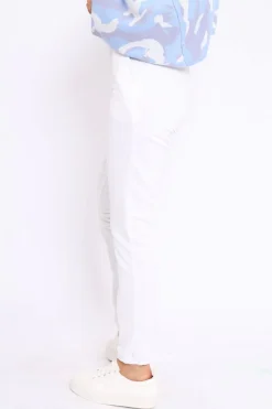 Rebellious Fashion White Elasticated Waist Joggers - Trina