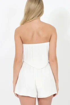 Rebellious Fashion White Embroidered Co-Ord - Athena