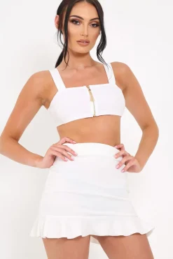 Rebellious Fashion White Frill Skirt - Colbie