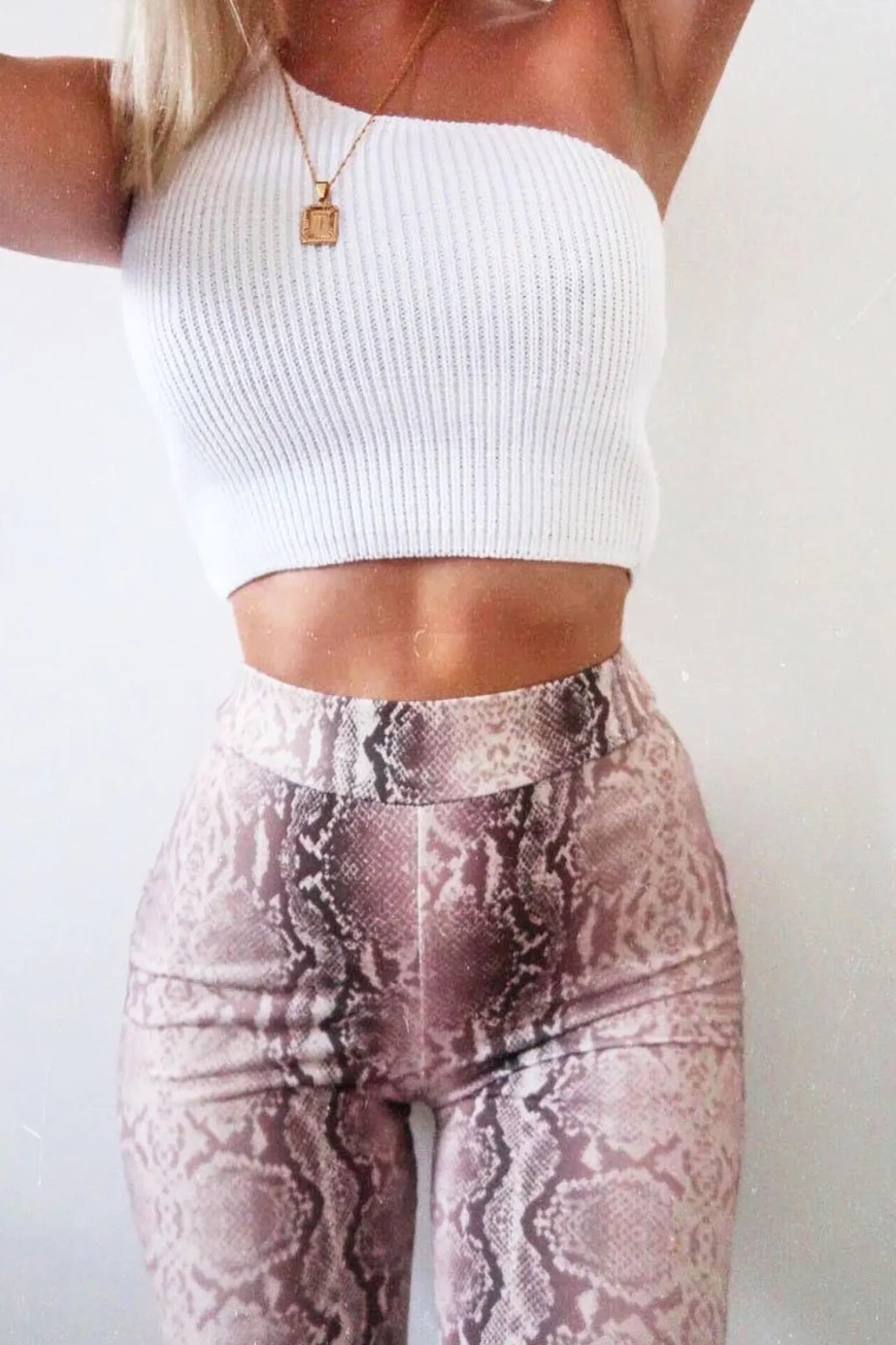 Rebellious Fashion White Knitted One Shoulder Crop Top - Golde