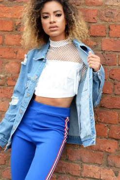 Rebellious Fashion White Mesh Long Sleeve Crop Top With Sequin And Tassel Detailing - Elyssia