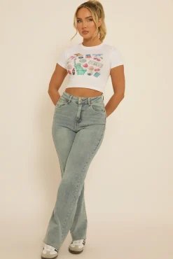 Rebellious Fashion White New York Graphic Tshirt - Patty