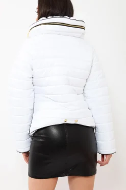 Rebellious Fashion White Padded Coat - Zara