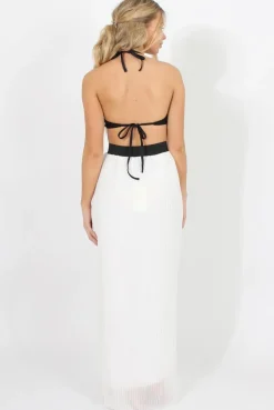Rebellious Fashion White Pleated Maxi Skirt - Shanice