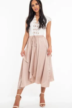 Rebellious Fashion White Plunge Crochet Insert Cap Sleeve Bodysuit - Zahida