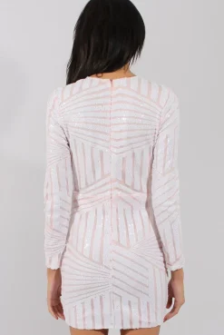 Rebellious Fashion White Sequin Bodycon Dress - Rosalie