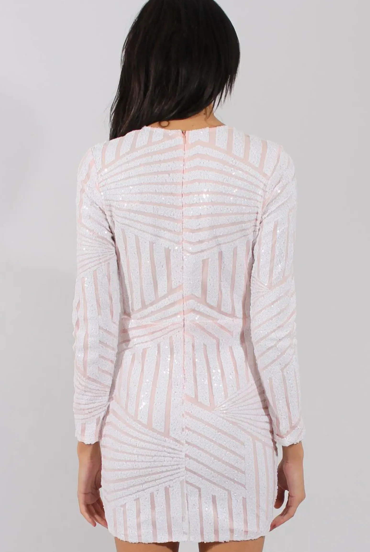Rebellious Fashion White Sequin Bodycon Dress - Rosalie
